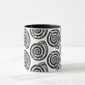 Mug Bloc de coquillages en spirale Impression, noir et (Centre)