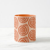 Mug Bloc de coquillages spiraux Impression, orange cor (Centre)