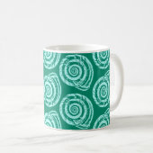 Mug Bloc de coquillages spiraux Impression, Turquoise  (Devant droit)