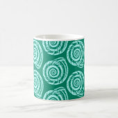 Mug Bloc de coquillages spiraux Impression, Turquoise  (Centre)