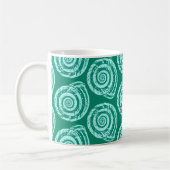 Mug Bloc de coquillages spiraux Impression, Turquoise  (Gauche)