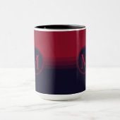Mug Bloc de couleur bleu marron rouge bleu marine (Centre)