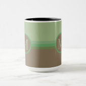 Mug Bloc de couleur Brown gris vert olive sur mesure (Centre)