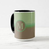 Mug Bloc de couleur Brown gris vert olive sur mesure (Devant gauche)