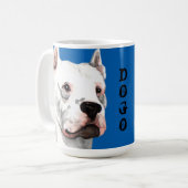 Mug Bloc de couleur de Dogo Argentino (Devant gauche)