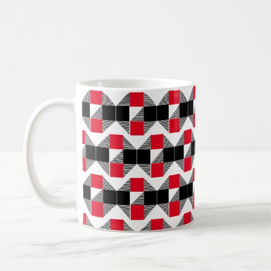 Mug Bloc de couleur moderne rouge et noir (Gauche)
