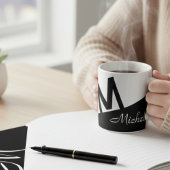 Mug bloc de couleur noir et blanc monogramlish