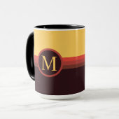 Mug Bloc de couleur noir marron jaune personnalisé (Devant gauche)