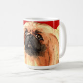 Mug Bloc de couleur Pekingese (Devant droit)