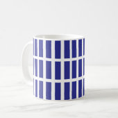 Mug Bloc de couleur rayé bleu (Devant gauche)
