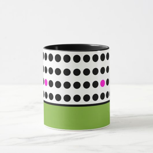 Mug Bloc de couleur rose vert moderne (Centre)