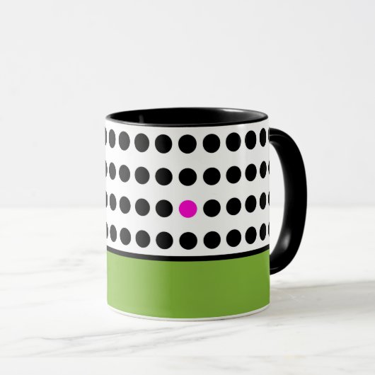 Mug Bloc de couleur rose vert moderne (Devant droit)