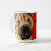 Mug Bloc de couleur Shar-Pei (Devant gauche)