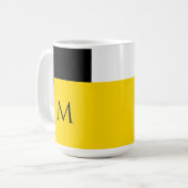 Mug Bloc de couleur simple minimal avec initiale de mo (Devant gauche)