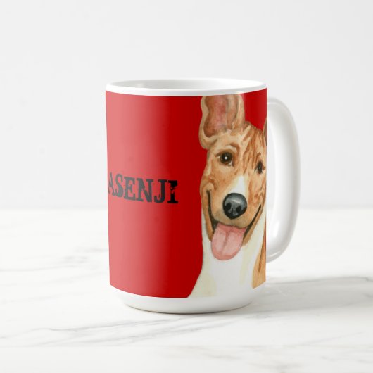 Mug Bloc de couleurs Basenji (Devant droit)