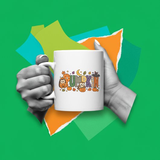 Mug Bloc de lettres citrouille
