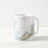 Mug Bloc de l'île son et approches Carte nautique (Devant droit)