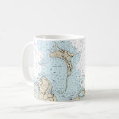 Mug Bloc de l'île son et approches Carte nautique (Devant gauche)
