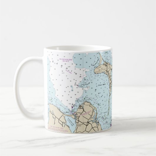 Mug Bloc de l'île son et approches Carte nautique (Gauche)