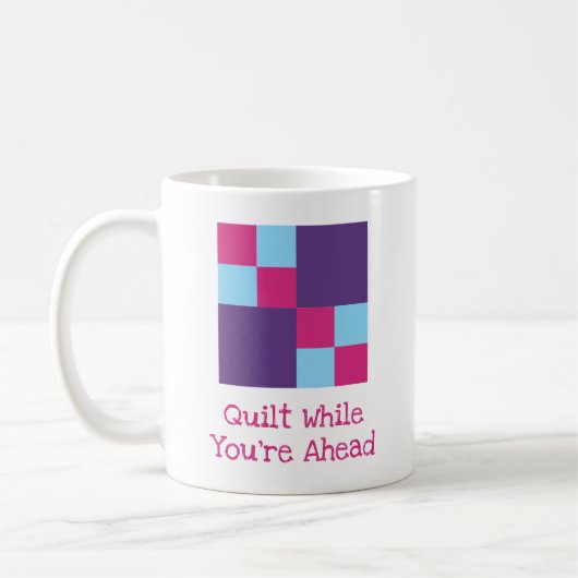 Mug Bloc de patchwork double quatre en quilting Pun 3 (Gauche)