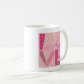 Mug Bloc de patchwork Pink Love pour la Saint-Valentin (Devant droit)
