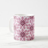 Mug Bloc Imprimer Carrelage Fleurs rose rouge (Devant gauche)