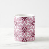 Mug Bloc Imprimer Carrelage Fleurs rose rouge (Centre)