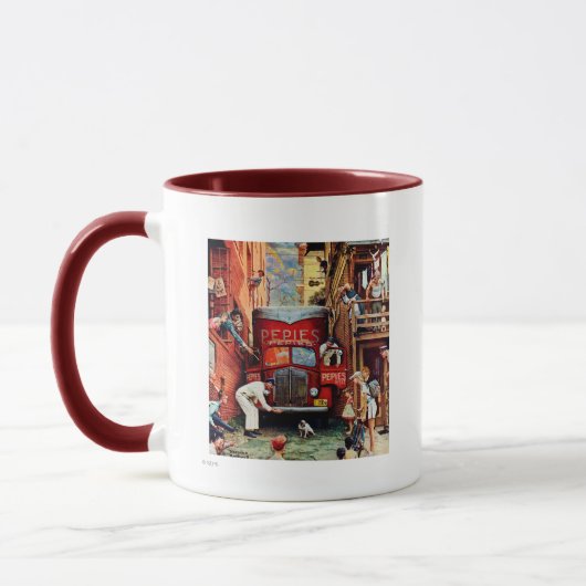 Mug Bloc routier par Norman Rockwell (Gauche)
