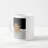 Mug Blocage noir blanc et soleil Brown (Devant gauche)