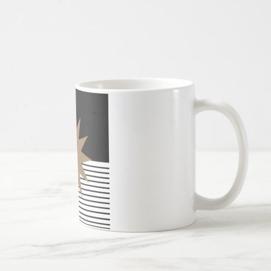 Mug Blocage noir blanc et soleil Brown (Droite)