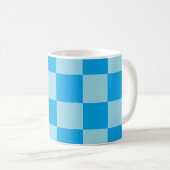 Mug Blocs carrés bleus géométriques (Devant droit)