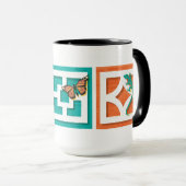 Mug Blocs De Brise Du Milieu Du Siècle Avec Boutons (Devant droit)