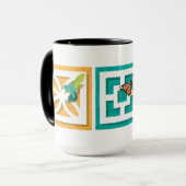 Mug Blocs De Brise Du Milieu Du Siècle Avec Boutons (Devant gauche)