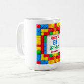 Mug Blocs de construction Anniversaire (Devant gauche)
