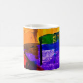 Mug Blocs de Coucher de Soleil Abstrait (Centre)
