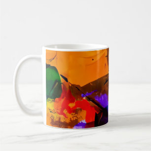 Mug Blocs de Coucher de Soleil Abstrait