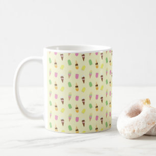 Mug Blocs de glace Popsicle sur Crème glacée jaune