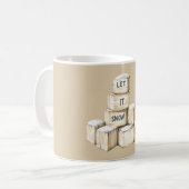 Mug Blocs de Noël Laissez Tomber la Neige (Devant gauche)