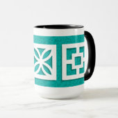 Mug Blocs de Vent Milieu de Siècle Aqua (Devant droit)