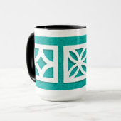 Mug Blocs de Vent Milieu de Siècle Aqua (Devant gauche)