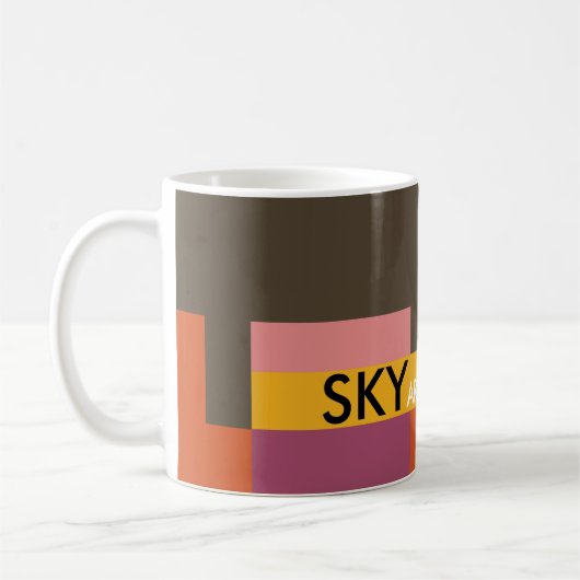 Mug Blocs ensoleillés Brown Orange (Gauche)