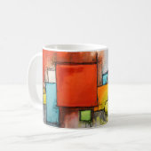 Mug Blocs Géométriques Audacieux (Devant gauche)
