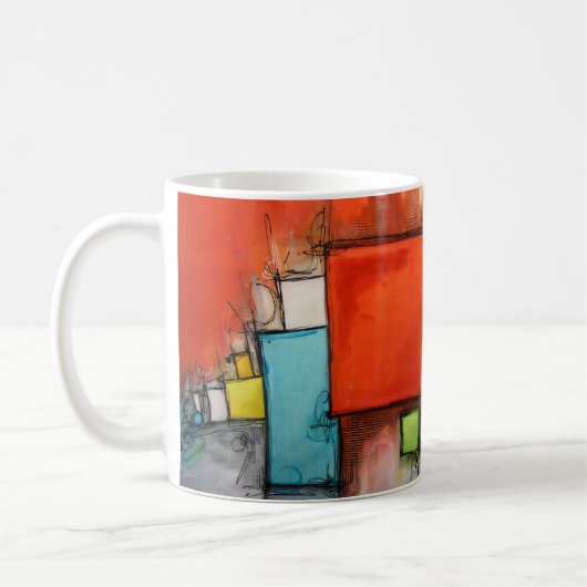 Mug Blocs Géométriques Audacieux (Gauche)