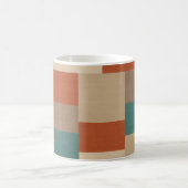 Mug Blocs Géométriques Modernes Sarcelle & Beige (Centre)