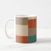Mug Blocs Géométriques Modernes Sarcelle & Beige (Gauche)