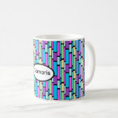 Mug Blocs Rétro de Couleurs Vives (Devant droit)