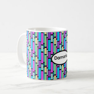 Mug Blocs Rétro de Couleurs Vives