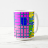 Mug Blocs roses modernes (Devant droit)