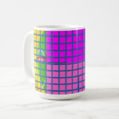 Mug Blocs roses modernes (Devant gauche)