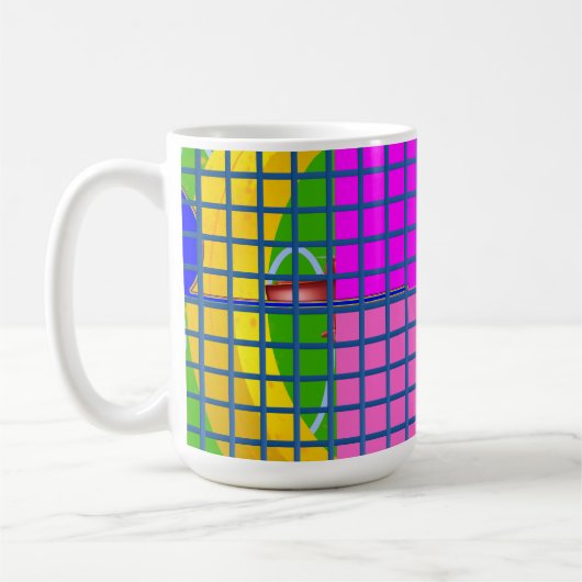 Mug Blocs roses modernes (Gauche)